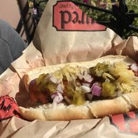 vegan sausage at Sausage Garten in Leavenworth