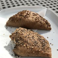 Empanadas. I couldn’t choose so I picked both. Very about that Because they where equally good!  at Armazem Integral in Portimao