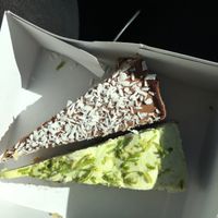 Vegan cheesecake - cocoa & coconut and lime  at Armazem Integral in Portimao