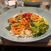 Special of the day: Tofu madras at Armazem Integral in Portimao