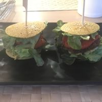 Vegan burgers at Lamia Bastionul Sanatatii in Timisoara