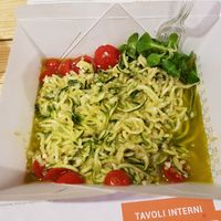 Zucchini pasta ( bathing in oil)  at Damare in Monopoli