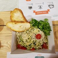 Zucchini pasta with nuts at Damare in Monopoli