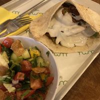 Fatoush salad with felafel your way sandwich  at Umi Falafel in Belfast