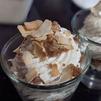 Vegan coconut Oreo dessert - soooo good at Harvest Seasonal Grill & Wine Bar in Moosic