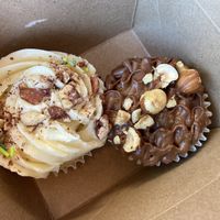 vegan banana and hazelnut cinnamon cupcakes  at Sweet Masterpiece in Oregon City