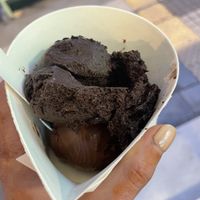 Vegan chocolate and chocolate sorbet💗#Veganuary at Full Spoon in Athens