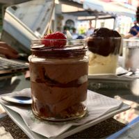Chocolate mousse at Akation Pastry Boutique in Naxos