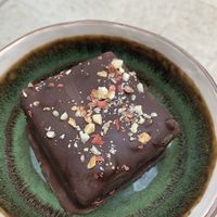 Chocolate covered cake. (YUM)  at The Muscle Bakery in 