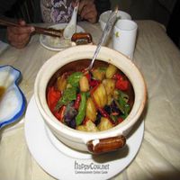 Spicy potato, aubergine and peppers at Sansheng - Three Saints in Lijiang