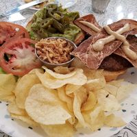 El Paso burger with veggie bacon at Spiral Diner & Bakery in Denton