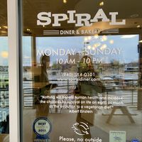 Windows sign at Spiral Diner & Bakery in Denton