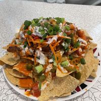 Buffalo Nachos.  at Spiral Diner & Bakery in Denton