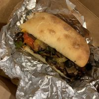 Chikn cheezsteak  at Spiral Diner & Bakery in Denton