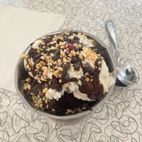 Chocolate mountain mudslide w/ vanilla ice cream  at Spiral Diner & Bakery in Denton