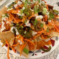 Buffalo Chik'n Nachos  at Spiral Diner & Bakery in Denton