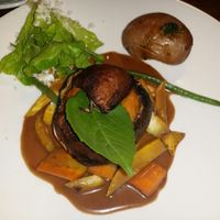 mushroom filled with roasted sweet potato at Herberg het Volle Leven in Appelscha