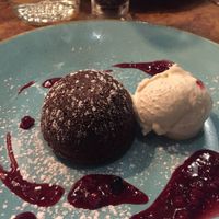 Vegan chocolate fondant  at Petronella in Kilkenny