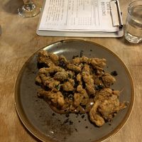 Oyster mushroom nuggets (made vegan)  at Le Bec Jaune in Morzine