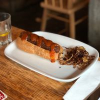 Seitan hot dog at Le Bec Jaune in Morzine