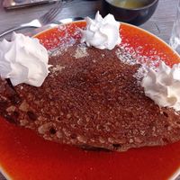 Crêpe sucrée au citron et chantilly végétale at La Crêperie des Alpes in Aix-les-bains