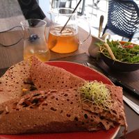 Vegan crêpe at La Crêperie des Alpes in Aix-les-bains