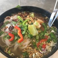 Soup bowl with broth at Noodle Kitchen in Tampa
