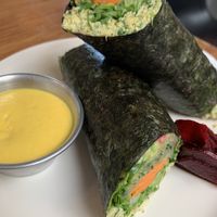 Raw nori rolls at Huacamole Vegan Food in San Pedro