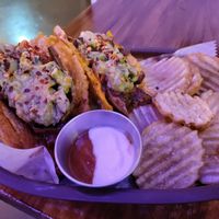 Patacones tacos! at Huacamole Vegan Food in San Pedro