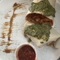 Pizza wrap  at Huacamole Vegan Food in San Pedro