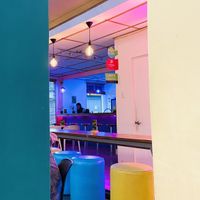 Staff and little bar   at Huacamole Vegan Food in San Pedro