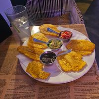 Patacones at Huacamole Vegan Food in San Pedro