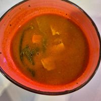 Soup of the day at Huacamole Vegan Food in San Pedro