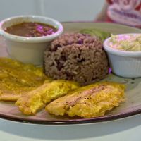 Arroz y frijoles  at Huacamole Vegan Food in San Pedro