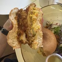 Barbecue oyster sandwich. Very good but messy.  at Huacamole Vegan Food in San Pedro