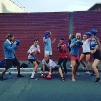 Crew hangs! at Barefoot Blender - Food Truck in Suffolk Park