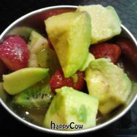 Fruits for dessert at Bosque Bambu in Montevideo