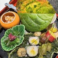 Seasonal plate  at Ajikitcho Bunbu-an in Osaka
