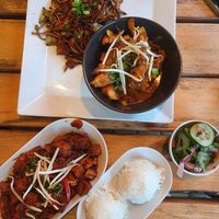 Vegan dish at the bottom at Wok in Krakow