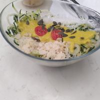 Courgette noodles at La Mar de Vins in Mallorca