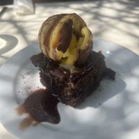 brownie with ice cream 😍  at La Mar de Vins in Mallorca