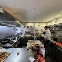 Open kitchen  at La Mar de Vins in Mallorca