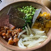 Poké bowl (very good, but too salty)  at Mr. & Mrs. Watson in Amsterdam