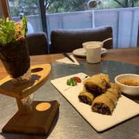 Wrap and tofu rolls  at Zǎozǐ Shù - Vegetarian Life Style - Gubeii in Shanghai