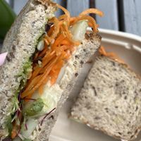 Hummus sandwich - tasty!! at Mama Matcha Green Bar in Provincetown