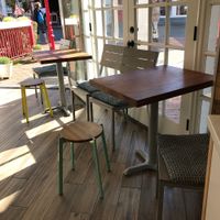 Cafe table  at Mama Matcha Green Bar in Provincetown