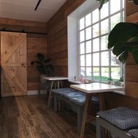 Seating at Mama Matcha Green Bar in Provincetown