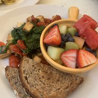 Vegan “scrambler"  at Liz's Cafe Anybody's Bar in Provincetown