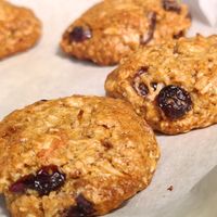 Oat and cranberry cookies at Wabi-Sabi Cafe in Shimoda