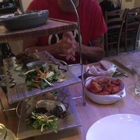 falafel plate, vegan samosas, garbanzo beans and spiced potatos at Tedo Tapas Bar in Cork